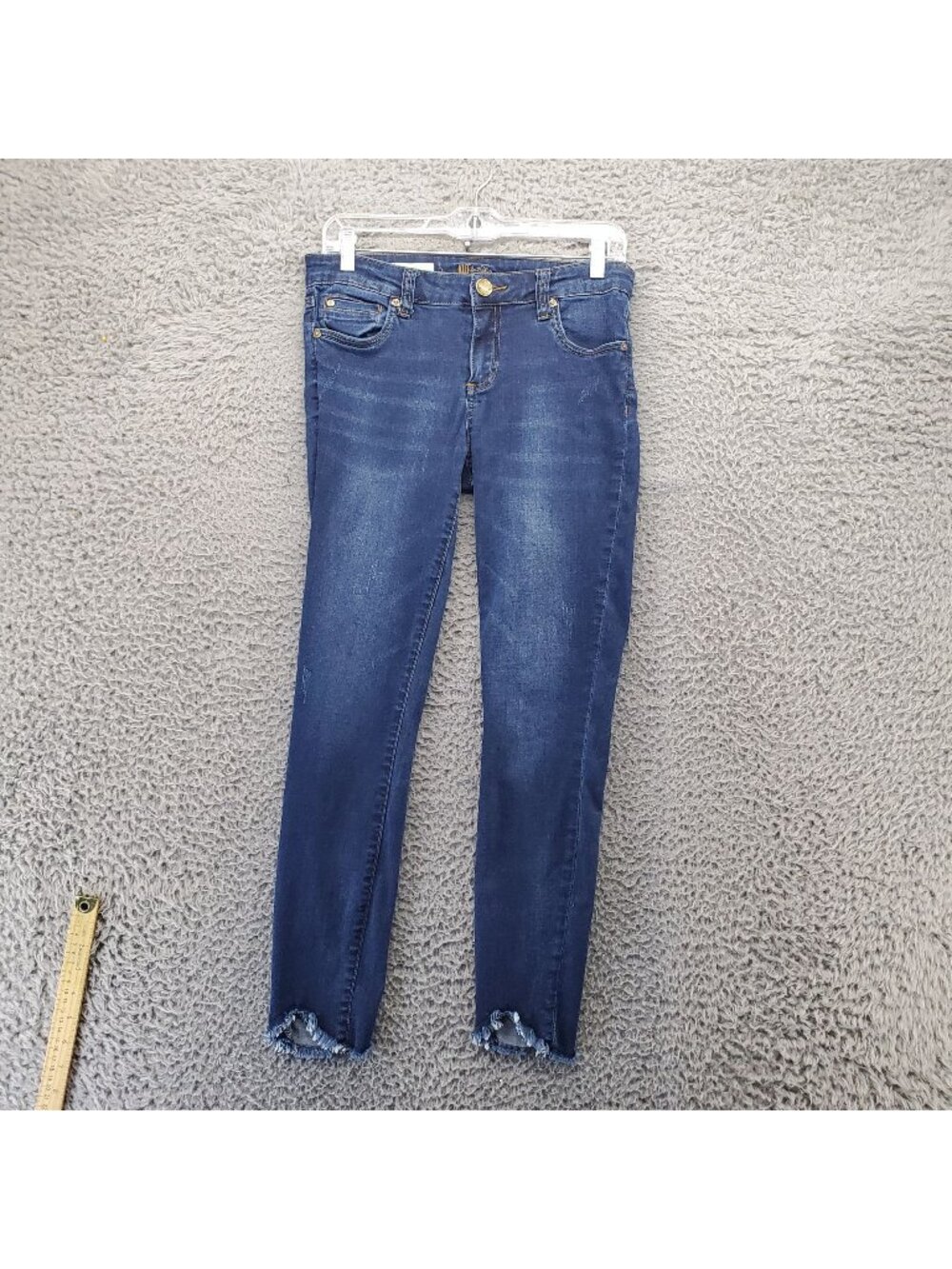 Kut Jeans Womens Size 6 Blue Connie Ankle Skinny Frayed Hem Stretch Denim *Read*